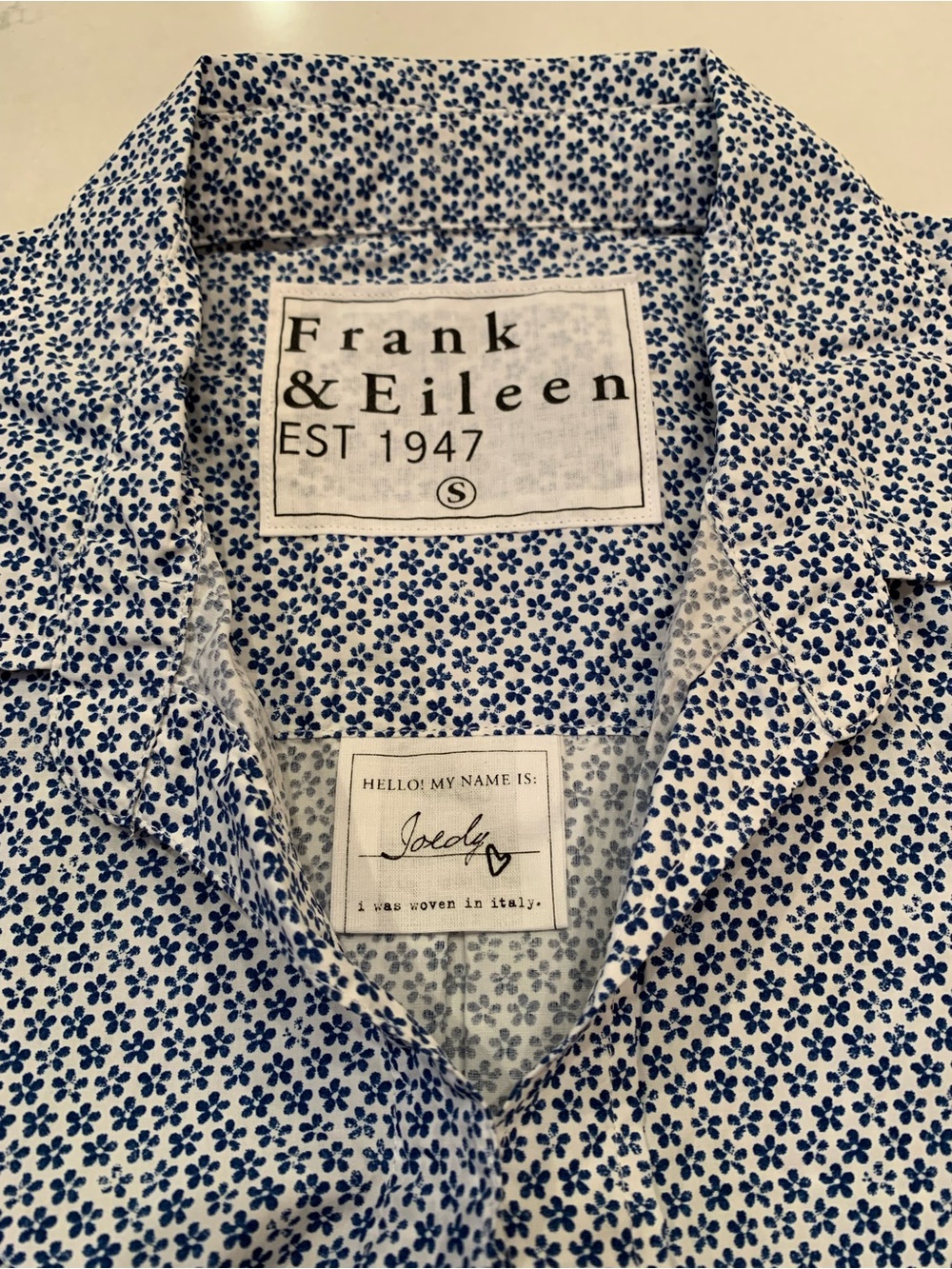 NWOT-Frank & Eileen Joedy Boyfriend Button-Up Shirt in Ditsy Floral - Picture 4 of 6